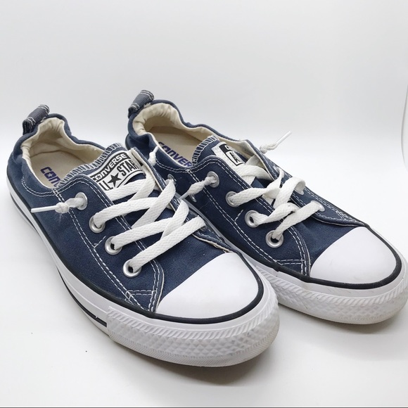 navy blue low converse